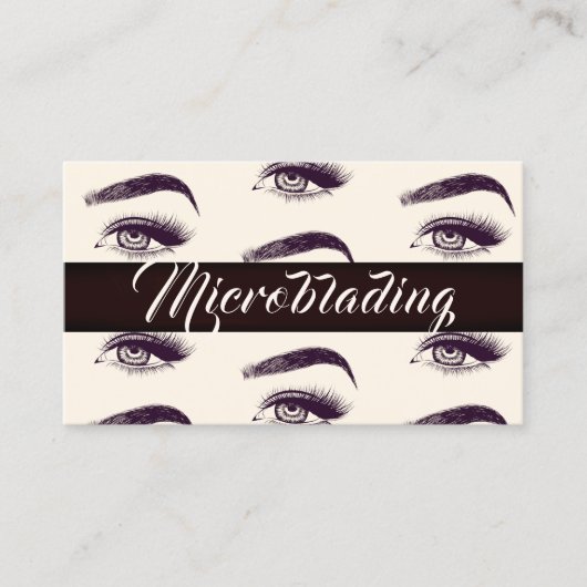 Microblading, Eyebrows, Tattoo, Permanente Makeup Visitekaartje (Voorkant)
