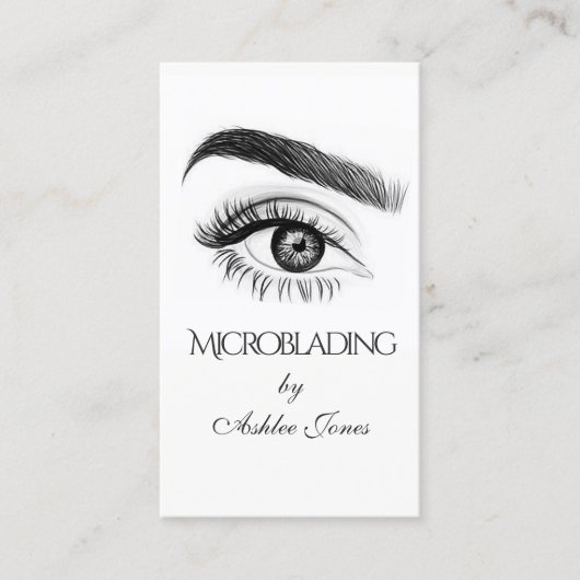 Microblading, Eyebrows, Tattoo, Permanente Makeup Visitekaartje (Voorkant)