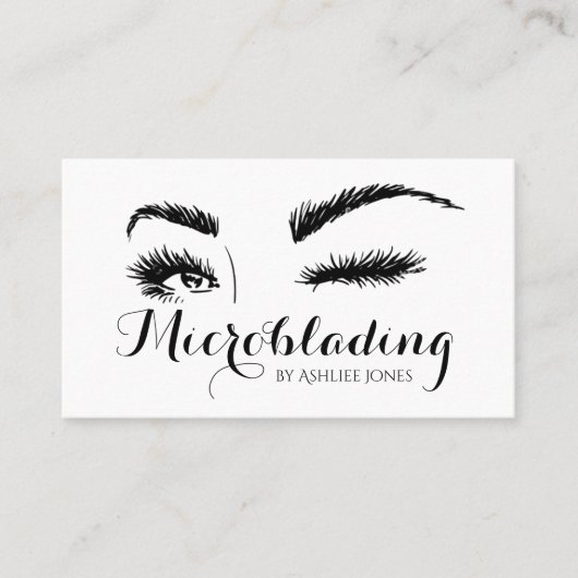 Microblading, Eyebrows, Tattoo, Permanente Makeup Visitekaartje (Voorkant)