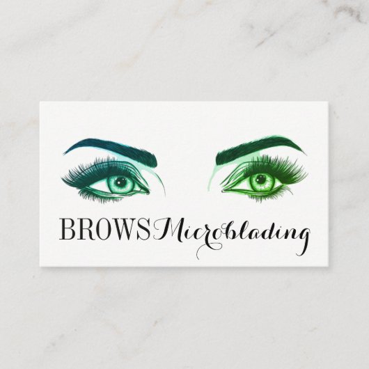 Microblading, Eyebrows, Tattoo, Permanente Makeup Visitekaartje (Voorkant)