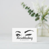 Microblading, Eyebrows, Tattoo, Permanente Makeup  Visitekaartje (Staand voorkant)