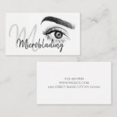 Microblading, Eyebrows, Tattoo, Permanente Makeup Visitekaartje (Voorkant / Achterkant)