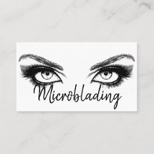 Microblading, Eyebrows, Tattoo, Permanente Makeup Visitekaartje (Voorkant)