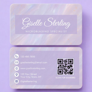 Microblading Iridescente QR-code Professioneel Visitekaartje