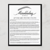 Microblading Natercare Instruction Classy Framed Flyer (Voorkant)