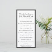 Microblading Nazorg Eenvoudige Witte Zwarte Boder Bedankkaart (Staand voorkant)