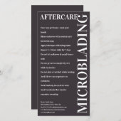 Microblading Nazorg Grijs & Wit Instructie Bedankkaart (Voorkant / Achterkant)