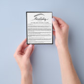 Microblading Nazorg Instructie Klasse Ingelijst Flyer (Hand)