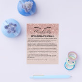 Microblading Nazorg Instructie Rose Goud Flyer (Enkel)