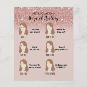 Microblading Nazorg Instructie Rose Goud Flyer