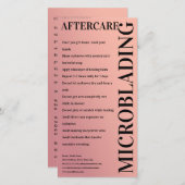 Microblading Nazorg Rose & Gold_Voorbeeld Bedankkaart (Voorkant / Achterkant)