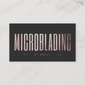 Microblading Roos Gold Glitter Visitekaartje (Voorkant)