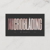 Microblading Roos Gold Glitter Visitekaartje (Voorkant)