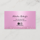 Microblading Roze Glitter zet Typografische Zaken Visitekaartje (Achterkant)
