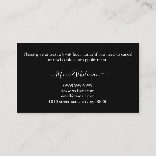 MICROBLADING Salon Carte de rendez-vous (Dos)