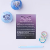 Microblading Verzorgingsinstructie Elegant Paars Flyer (Enkel)