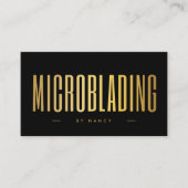 Microblading Zwart en Goud  Visitekaartje (Voorkant)