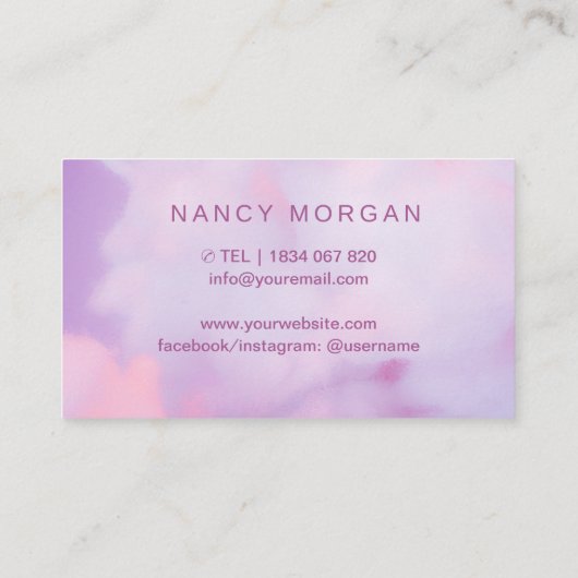 Microbling Holographique violet Carte de visite (Dos)