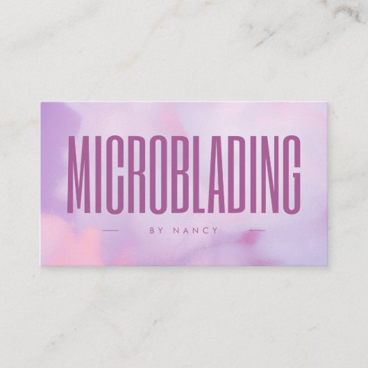 Microbling Holographique violet Carte de visite (Devant)