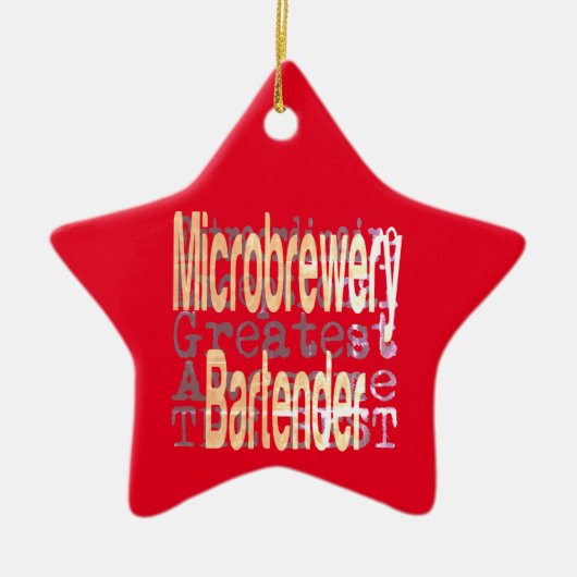 Microbwery Bartender Extraordinaire Keramisch Ornament (Voorkant)