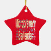 Microbwery Bartender Extraordinaire Keramisch Ornament (Achterkant)