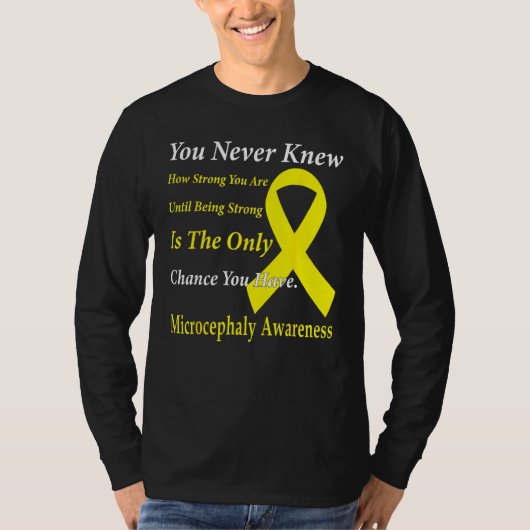 Microcephaly Awareness Yellow Ribbon Support T-shirt (Voorkant)