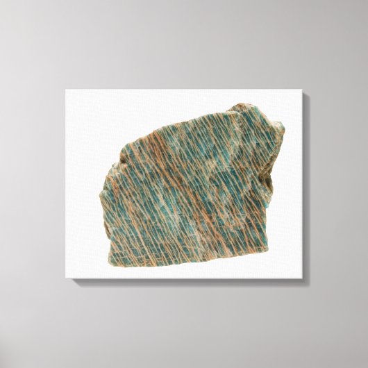 Microcline, variëteit Amazoniet, Ontario, Canada Canvas Afdruk (Voorkant)