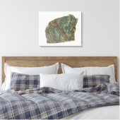 Microcline, variëteit Amazoniet, Ontario, Canada Canvas Afdruk (Insitu (Slaapkamer))