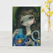 Microcosm: Galaxy Wenskaart Kaart (Gele Bloem)