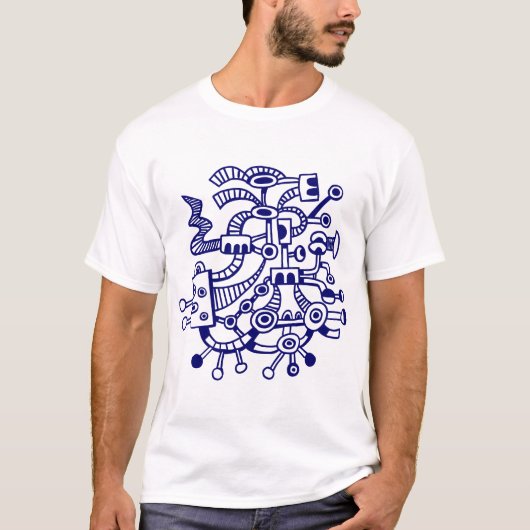 Microcosm Macrocosm 02 - Deep Navy Blue T-shirt (Voorkant)