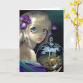 "Microcosme : Carte de voeux de Triceratops" (Fleur jaune)