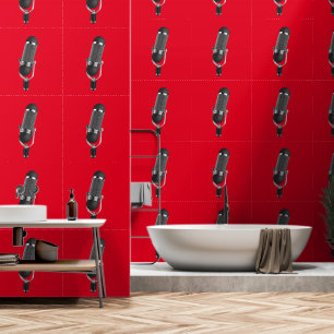 Microfoon aangepaste kleur rood behang