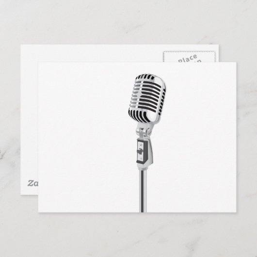  microfoon briefkaart (Voorkant / Achterkant)