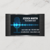 microfoon | Digitale geluidsgolf | Metaal Visitekaartje (Voorkant)