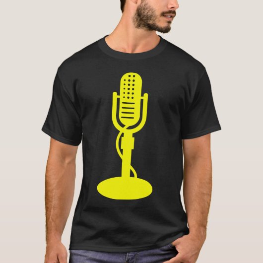 Microfoon - Geel T-shirt (Voorkant)
