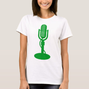 Microfoon - groen voor gras t-shirt