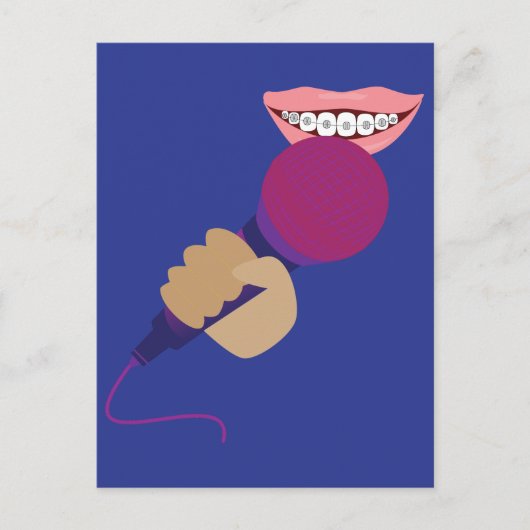 Microfoon hanteren briefkaart (Voorkant)