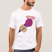 Microfoon hanteren t-shirt (Voorkant)