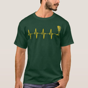 Microfoon Heartbeat Singer Radio Choir Singing T-shirt