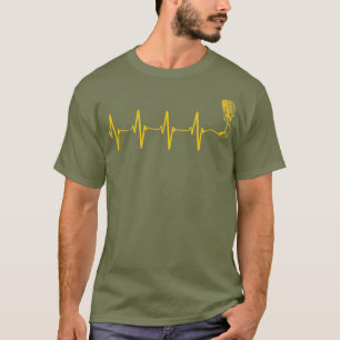 Microfoon Heartbeat Singer Radio Choir Singing T-shirt