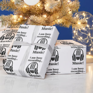 Microfoon Hoofdtelefoon Opname Muziek Cadeaupapier