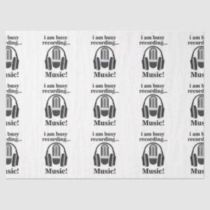 Microfoon Hoofdtelefoon Opname Muziek Tissuepapier