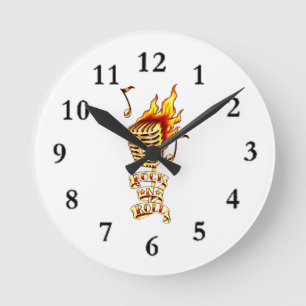 Microfoon in brand ronde klok