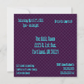 Microfoon in Spotlight Karaoke Night Invitation Kaart (Achterkant)