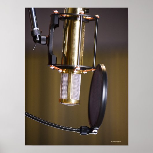 Microfoon in Studio Poster (Voorkant)