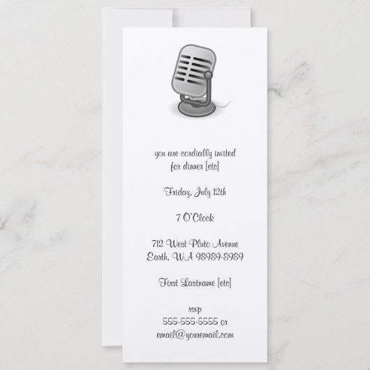 microfoon kaart (Voorkant)