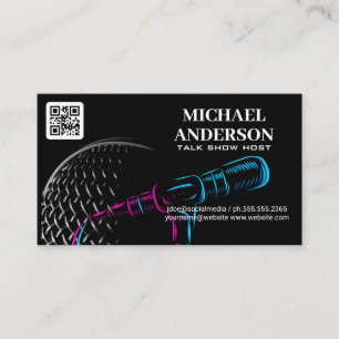 Microfoon Logo Podcast Vlogger Visitekaartje