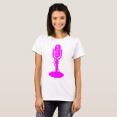 Microfoon - Magenta T-shirt (Voorkant volledig)