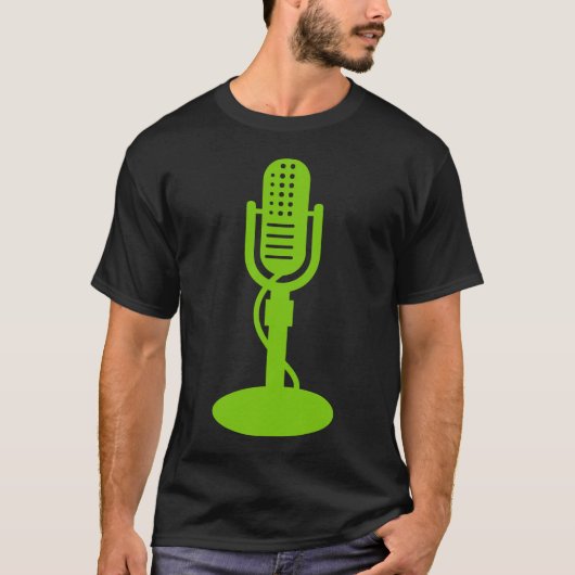 Microfoon - Martian Green T-shirt (Voorkant)
