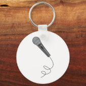 Microfoon Mike ~ Audio Sound Music Sleutelhanger (Voorkant)